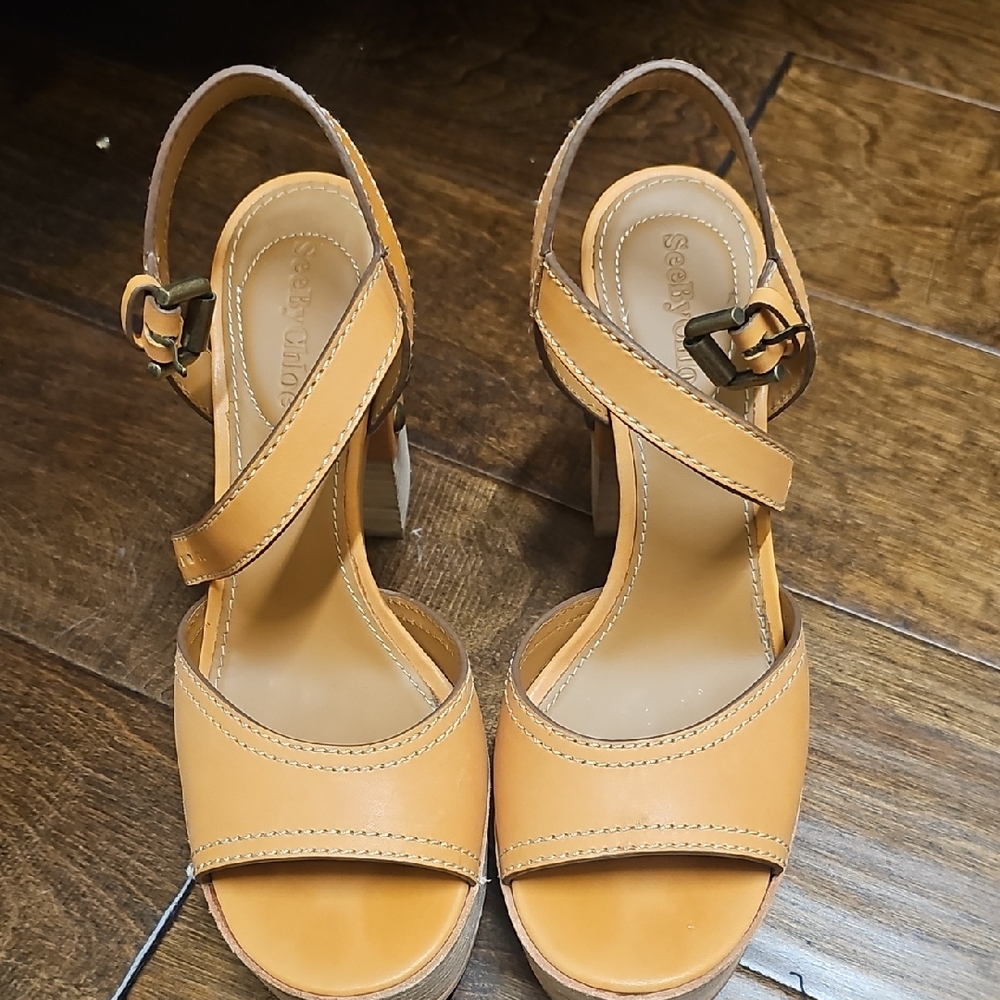 See By Chloe Tan Leather Heels
